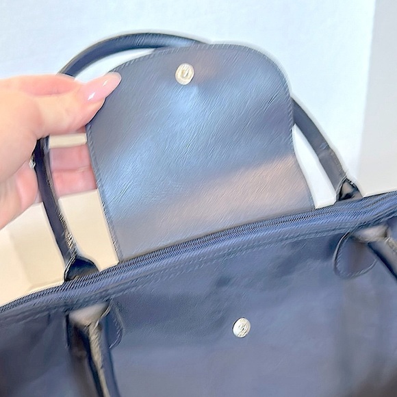 Samsonite navy nylon/ Leather weekender foldable duffle bag - Picture 12 of 16